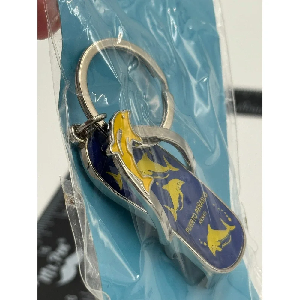 Puerto Penasco Mexico Flip Flop Dolphin Keychain Bottle Opener Rocky Point‎ New